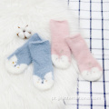 Fox Pattern Plush infantil meias